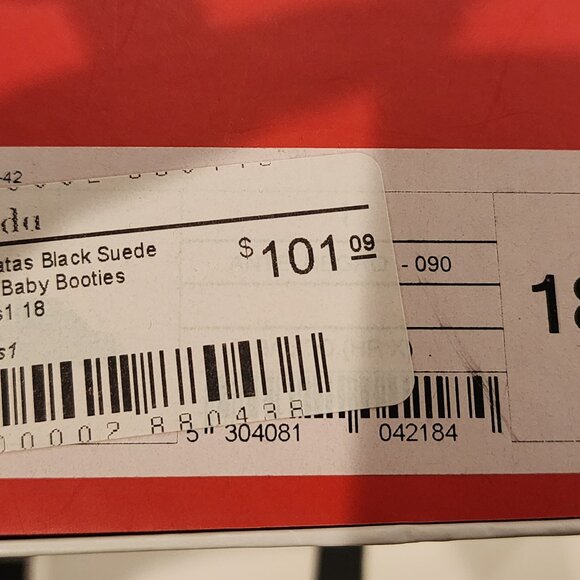 Cucada by Eli Black Suede Baby Booties - Size 18, New in Box - Picture 2 of 4